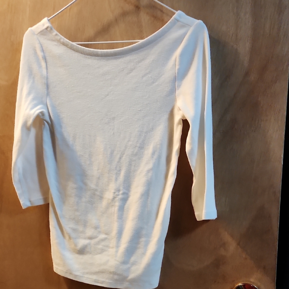 GAP Cream Long Sleeve Women's Top